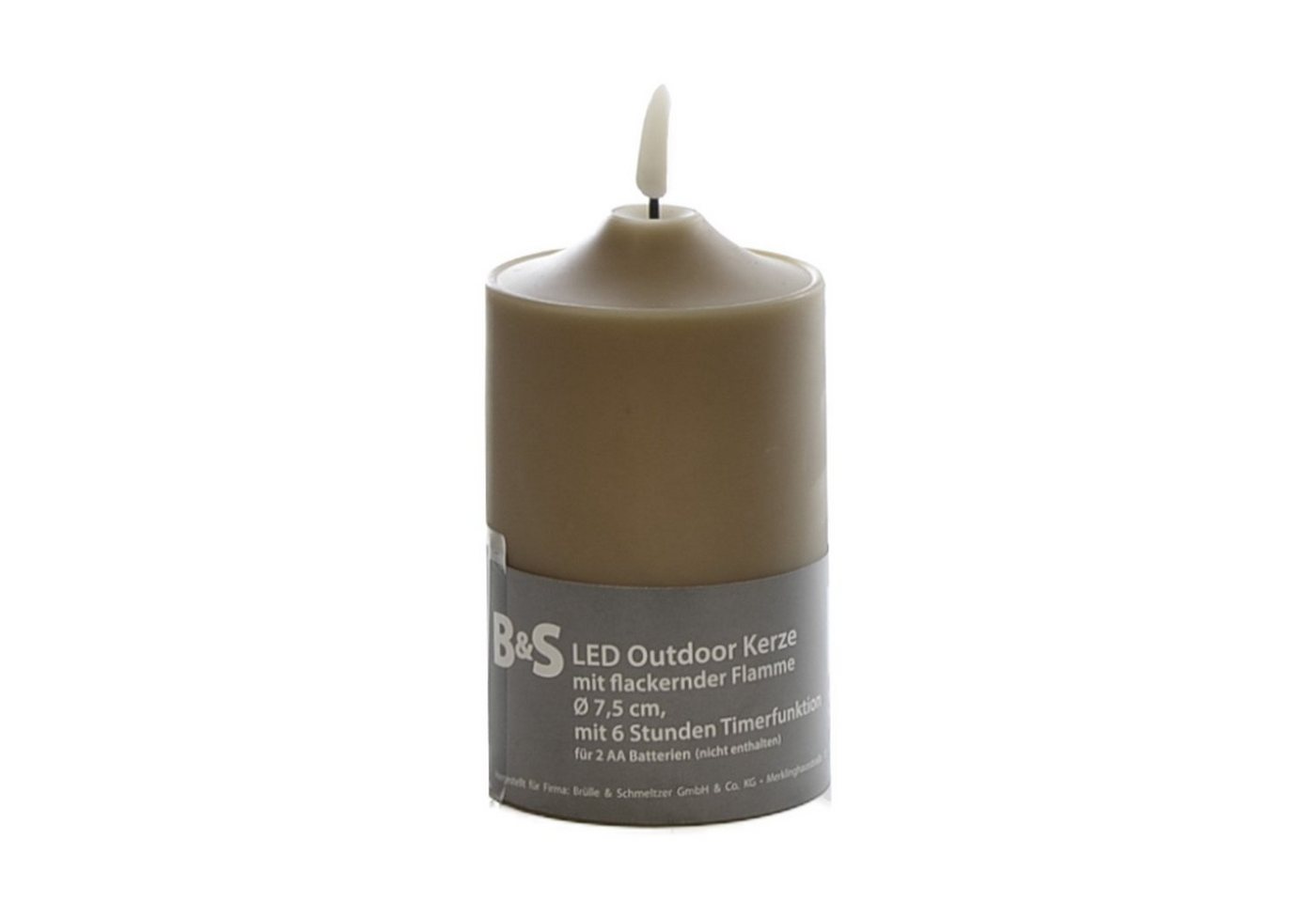 B&S LED-Kerze LED Kunststoffkerze Outdoor taupe 12,5 x Ø 7,5 cm B&S LED-Kerze LED Kunststoffkerze Outdoor taupe 12,5 x Ø 7,5 cm von B&S