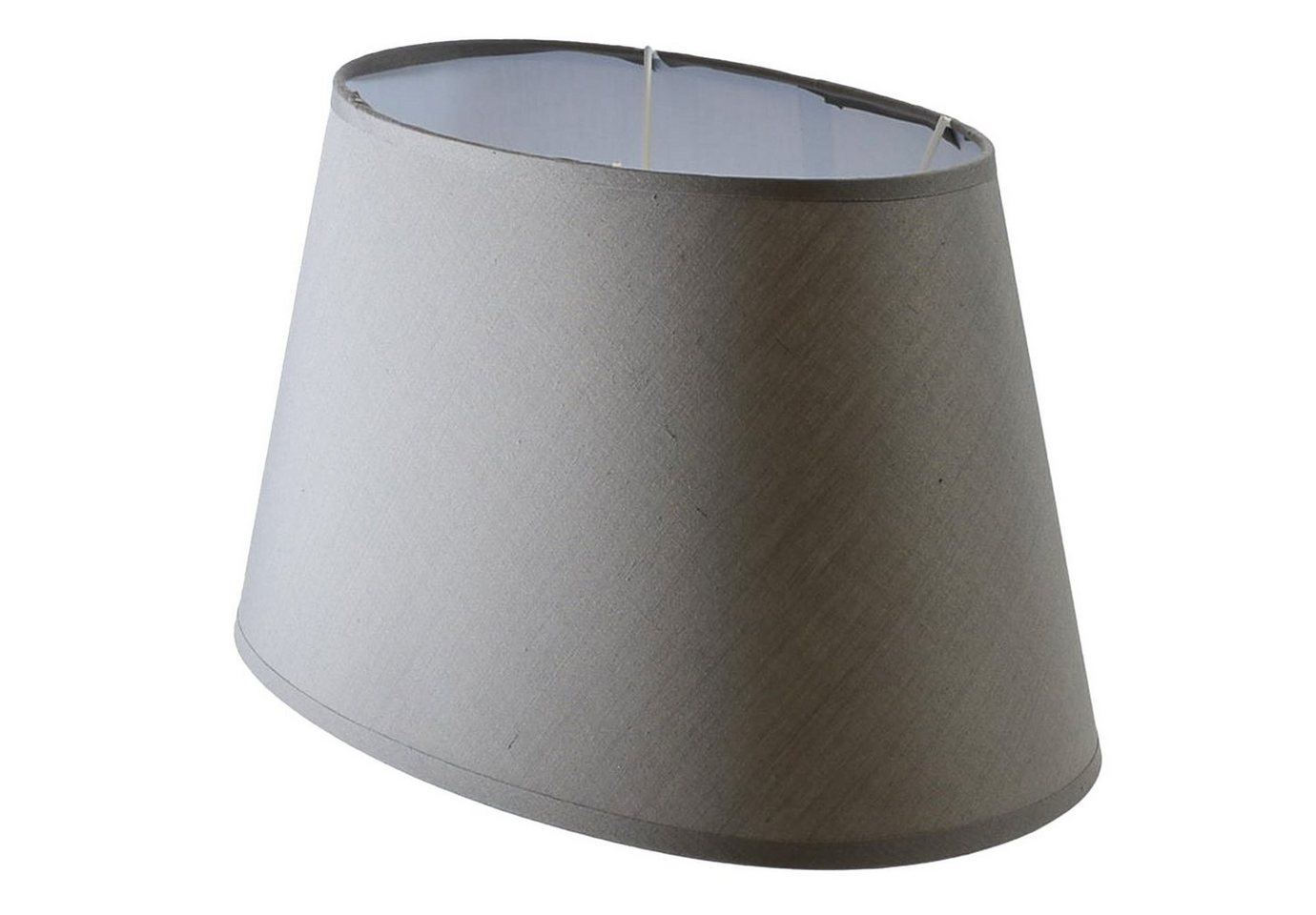 B&S Lampenschirm Lampenschirm grau oval aus Stoff H/B/L 19,5 x 20 x 31 cm von B&S