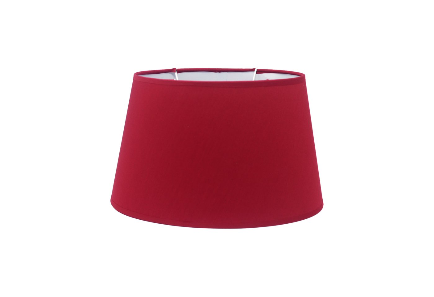 B&S Lampenschirm Lampenschirm klein Tischlampe Stoff E14 / E27 Fassung Rot oval H 15 cm von B&S