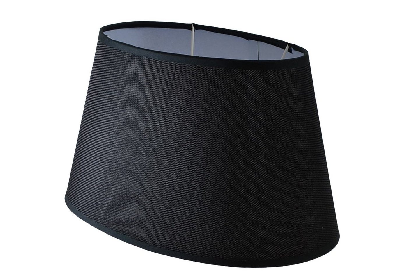 B&S Lampenschirm Lampenschirm schwarz oval aus Stoff H/B/L 19,5 x 20 x 31 cm von B&S