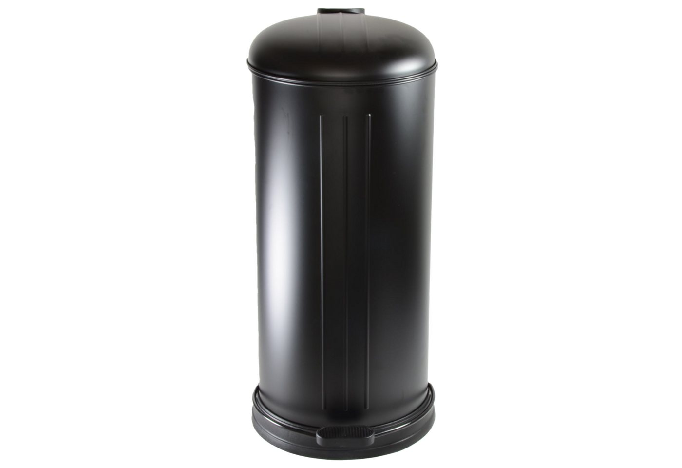 B&S Mülleimer 30 Liter Abfalleimer Treteimer Metall schwarz matt mit Absenkautomatik, mit Absenkautomatik von B&S