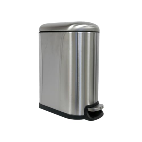 B&S Mülleimer Abfalleimer Treteimer Edelstahl mit Absenk-Automatik 10 Liter von B & S