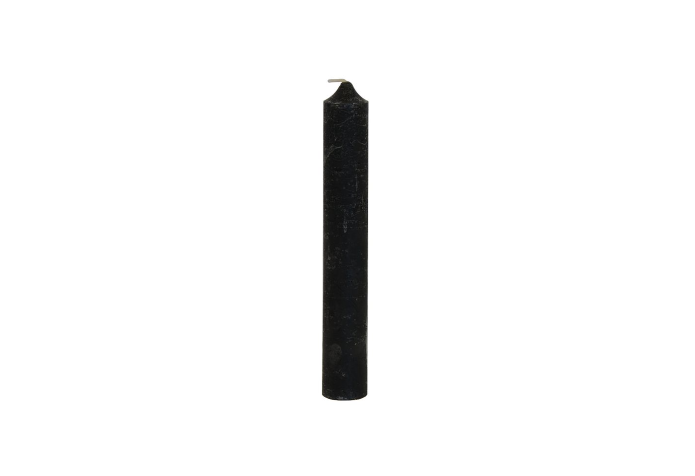 B&S Spitzkerze Rustikale Stabkerze durchgefärbt black Ø 3,7 x 25 cm von B&S