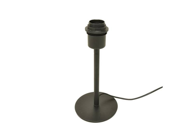 B&S Tischleuchte Lampenfuß Metall schwarz matt H 27cm für E27 max 40 Watt von B&S