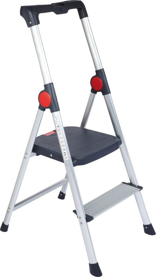 B&S Trittleiter Alu-Klapptritt-Leiter 2 Stufen bis 150 kg belastbar von B&S