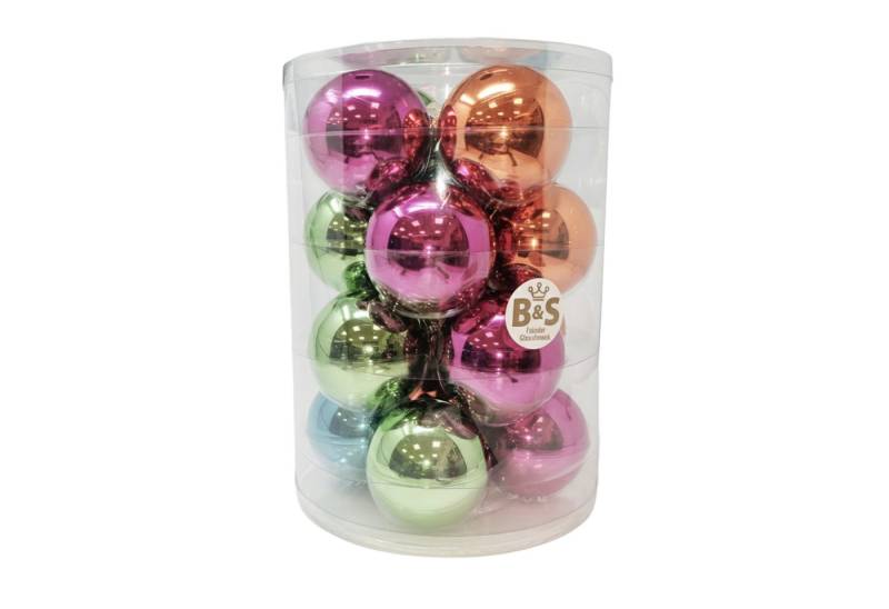 B&S Weihnachtsbaumkugel Christbaumschmuck Buntmix 16 Stück Ø 8 cm Glas B&S Weihnachtsbaumkugel Christbaumschmuck Buntmix 16 Stück Ø 8 cm Glas von B&S