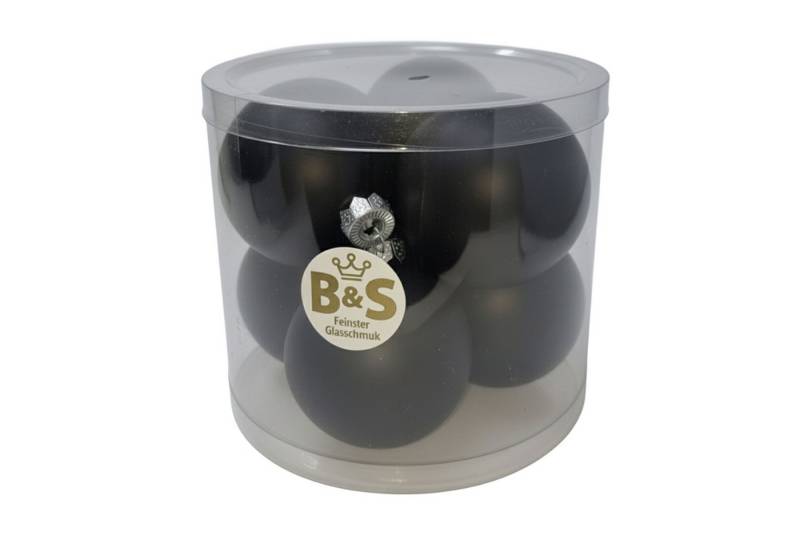 B&S Weihnachtsbaumkugel Baumschmuck Schwarz matt 6 Stück Ø 8 cm Glas B&S Weihnachtsbaumkugel Baumschmuck Schwarz matt 6 Stück Ø 8 cm Glas von B&S