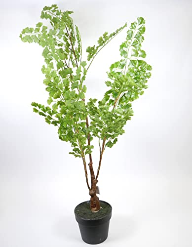 BS Kunstpflanze Topfpflanze Zimmerpflanze Künstlich Gingko grün H 110 cm von B & S