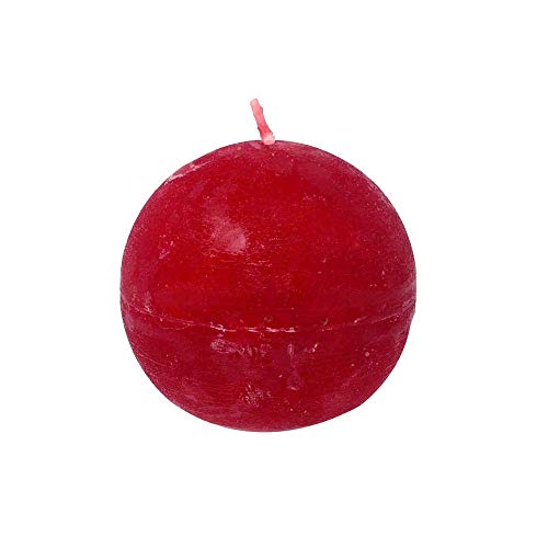 Kugelkerze Rustic Ø 80 mm (Rot) von B & S