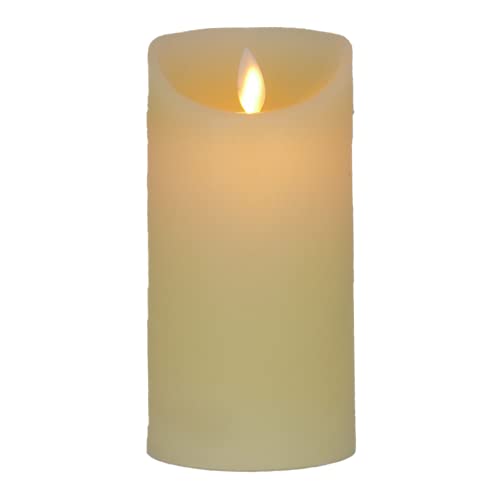 LED Echtwachskerze Warmweiß 6 Stunden Timmerfunktion H 15 cm bewegliche Flamme von B & S