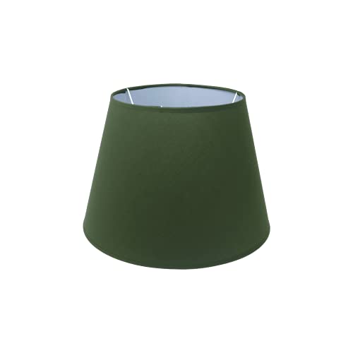 Lampenschirm Stofflampenschirm rund für E14/E27 Fassung H 16 x Ø 20 cm (grün) von B & S