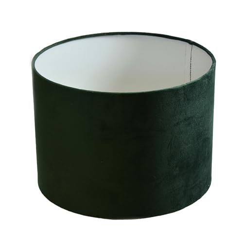 Lampenschirm XXL Ø 50 x 40 cm grün Velour Zylinderförmig von B & S