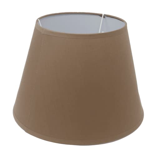 Lampenschirm für Steh- Tischlampen E27/E14 Stoffschirm rund H22.5 cm (hellbraun) von B & S
