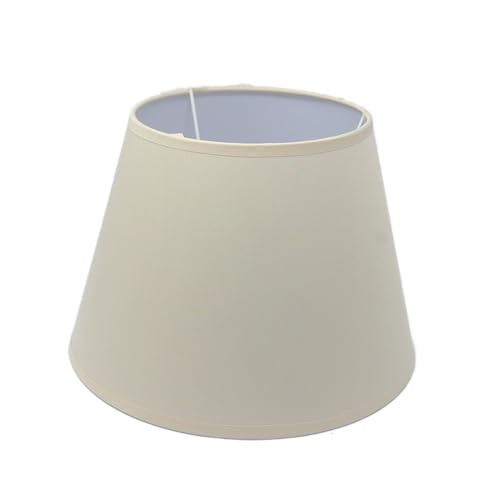 Lampenschirm kegelförmig aus Stoff H 17.5 x Ø 25 cm für Tisch - Stehlampen (beige) von B & S