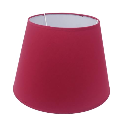 Lampenschirm kegelförmig aus Stoff H 20 x Ø 30 cm für Tisch - Stehlampen (rot) von B & S