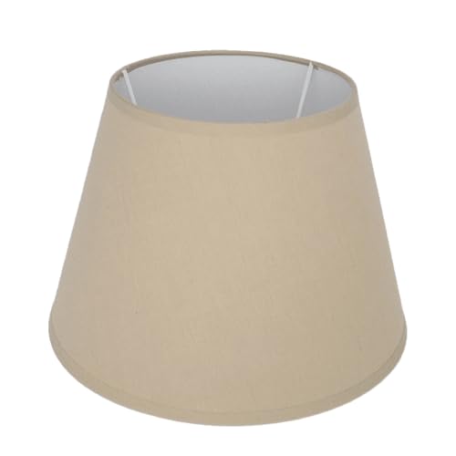 Lampenschirm kegelförmig aus Stoff H 20 x Ø 30 cm für Tisch - Stehlampen (sand) von B & S