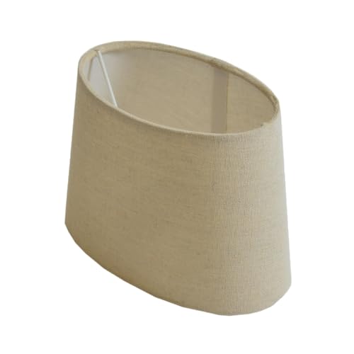 Lampenschirm oval aus Stoff im skandinavischen Design H 14 / L 20.5 cm (creme) von B & S