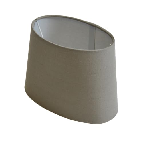 Lampenschirm oval aus Stoff im skandinavischen Design H 14 / L 20.5 cm (grau) von B & S