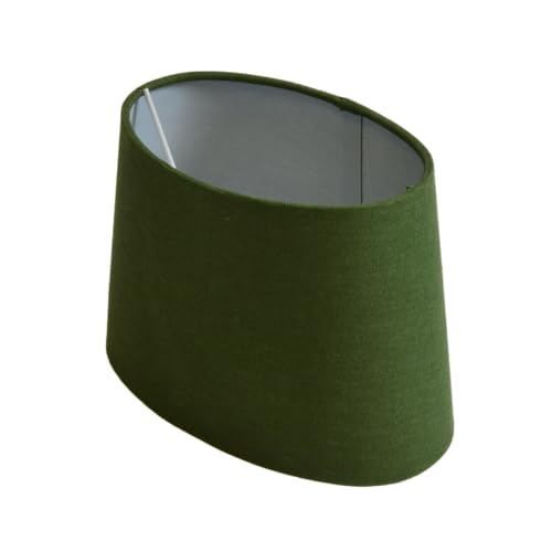 Lampenschirm oval aus Stoff im skandinavischen Design H 14 / L 20.5 cm (grün) von B & S