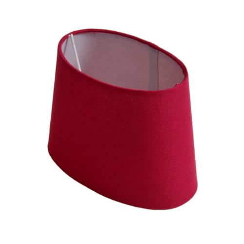 Lampenschirm oval aus Stoff im skandinavischen Design H 14 / L 20.5 cm (rot) von B & S
