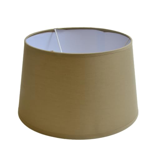Lampenschirm rund aus Stoff H 18 x Ø 30 cm für Tisch - Stehlampen (sand) von B & S