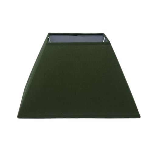 LampenschirmStoff E14 / E27 Fassung Trapez H 17,5 cm (grün) von B & S