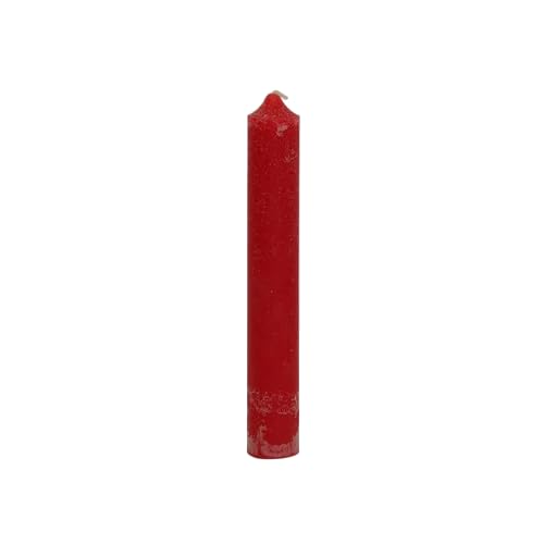 Stabkerze extra dick Ø 3,7 x 25 cm durchgefärbt 38 Stunden Brenndauer (rot) von B & S