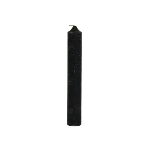 Stabkerze extra dick Ø 3,7 x 25 cm durchgefärbt 38 Stunden Brenndauer (schwarz) von B & S