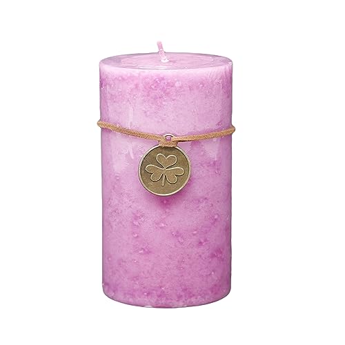 Stumpenkerze Trendkerze marmoriert durchgefärbt (70 x 130 mm, Antik Rosa) von B & S