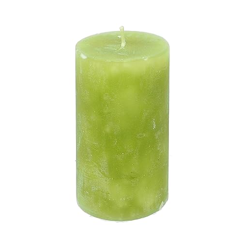 Stumpenkerze durchgefärbt 15 x Ø 8 cm (Limone) von B & S