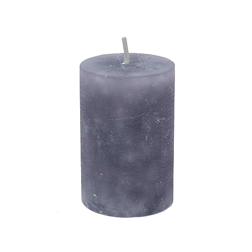 Stumpenkerze durchgefärbt 7,5 x Ø 5 cm (Frostgrau) von B & S