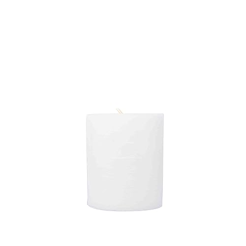 Stumpenkerze durchgefärbt Ø 10 cm x 12 cm (Weiß) von B & S
