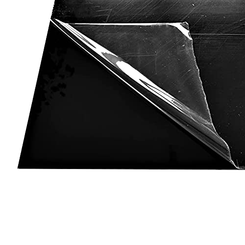 B&T Metall Acrylglas schwarz durchgefärbt Platte 3,0 mm stark Kunststoffplatte PMMA schwarz beidseitig mit Schutzfolie versehen Zuschnitt auf Maß bis Größe 200 x 600 mm (20 x 60 cm) von B&T Metall