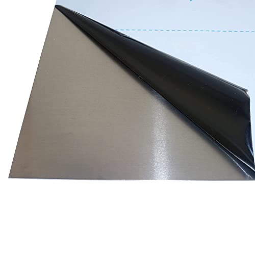 B&T Metall Aluminium Blechzuschnitte 2,0 mm stark Alu Blech gewalzt blank natur einseitig mit Schutzfolie im Zuschnitt Größe 10 x 45 cm (100 x 450 mm) von B&T Metall