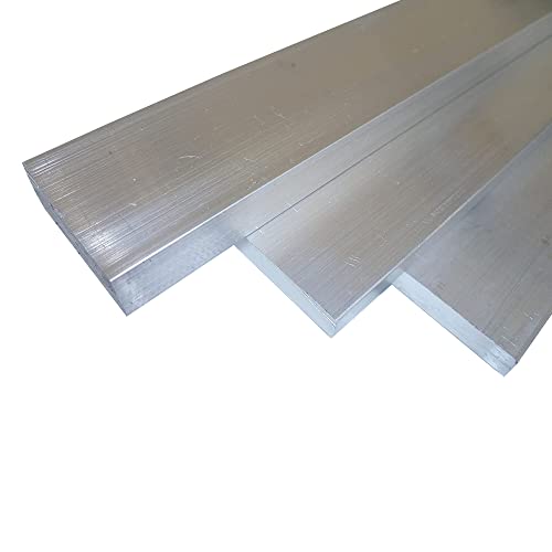 B&T Metall Aluminium Flach eloxierfähig, schweißbar, roh, unbehandelt | Maße 100 x 10 mm, Länge ca. 1,5 m von B&T Metall