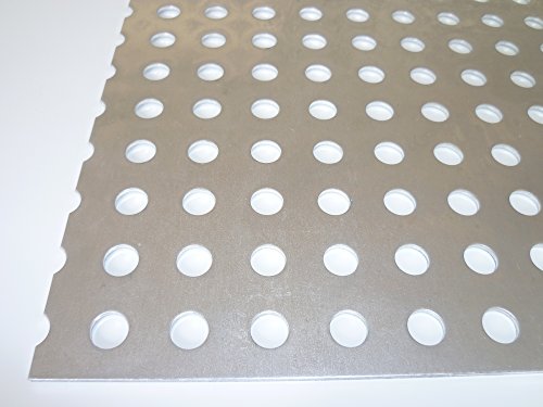 B&T Metall Aluminium Lochblech 2,0 mm stark Rundlochung Ø 10 mm gerade RG 10-20 Größe 100 x 1000 mm (10 x 100 cm) von B&T Metall
