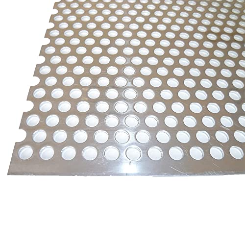 B&T Metall Aluminium Lochblech 2,0 mm stark Rundlochung Ø 8 mm versetzt RV 8-12 Größe 10 x 60 cm (100 x 600 mm) von B&T Metall