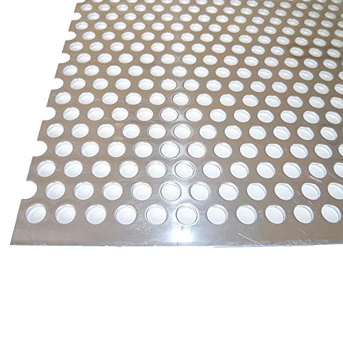 B&T Metall Aluminium Lochblech 2,0 mm stark Rundlochung Ø 8 mm versetzt RV 8-12 Größe 40 x 60 cm (400 x 600 mm) von B&T Metall