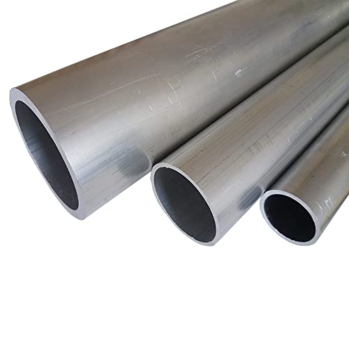 B&T Metall Aluminium Rundrohr, Ø 100,0 x 3,0 mm, Länge ca. 1,0 m | Konstruktionsrohr Alu AlMgSi0,5 F22 (EN-AW 6060), roh, unbehandelt, Hohl-Profil von B&T Metall