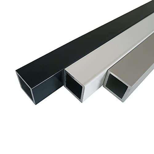 B&T Metall Aluminium Vierkantrohr pulverbeschichtet 20 x 20 x 2 mm ANTHRAZIT RAL 7016 Länge ca. 1,9 mtr. (1900 mm +0/- 3 mm) von B&T Metall