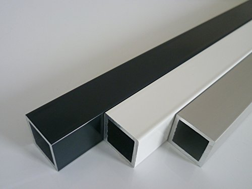 B&T Metall Aluminium Vierkantrohr pulverbeschichtet 80 x 20 x 2 mm WEISS RAL 9016 Länge ca. 2 mtr. (2000 mm +0/- 3 mm) von B&T Metall