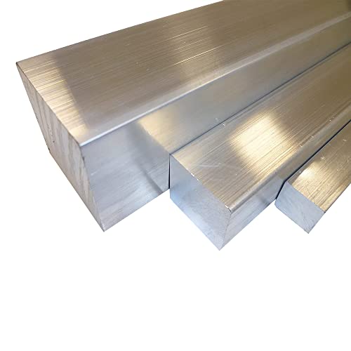 B&T Metall Aluminium Vierkantstange Vierkant 12x12 mm 3 Stück à 995 mm (3 Mtr. Stange geteilt) Bohr- und Drehqualität von B&T Metall