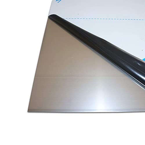 B&T Metall Edelstahl V2A Blech-Zuschnitt blank gewalzt, foliert | 1,0mm stark | Größe 50 x 100 cm (500 x 1000 mm) von B&T Metall