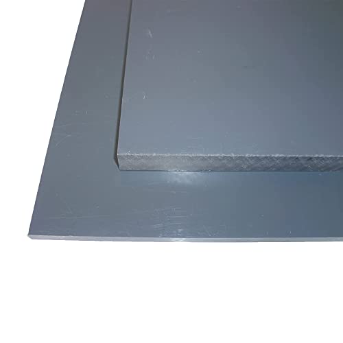 B&T Metall Hart PVC grau Platten 10,0 mm stark im Zuschnitt Größe 200 x 400 mm von B&T Metall
