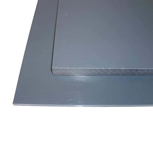 B&T Metall Hart PVC grau Platten 20,0 mm stark im Zuschnitt Größe 100 x 500 mm von B&T Metall