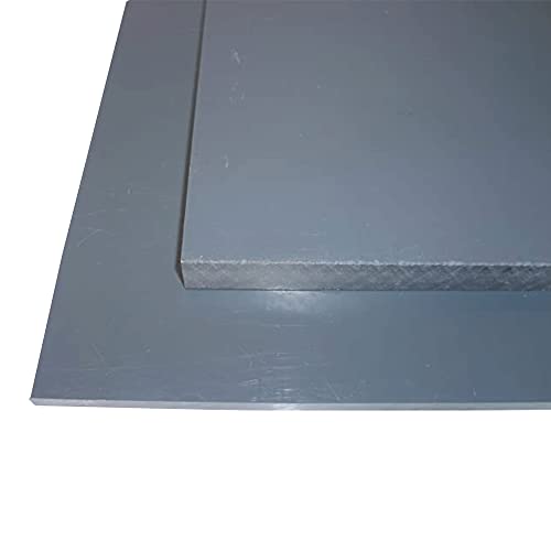 B&T Metall Hart PVC grau Platten 5,0 mm stark im Zuschnitt Größe 100 x 250 mm von B&T Metall