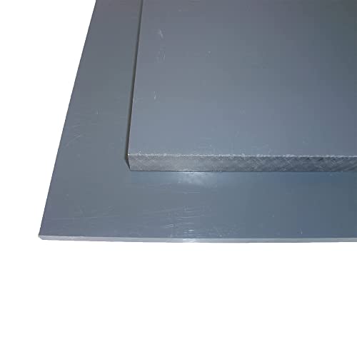B&T Metall Hart PVC grau Platten 6,0 mm stark im Zuschnitt Größe 200 x 350 mm von B&T Metall