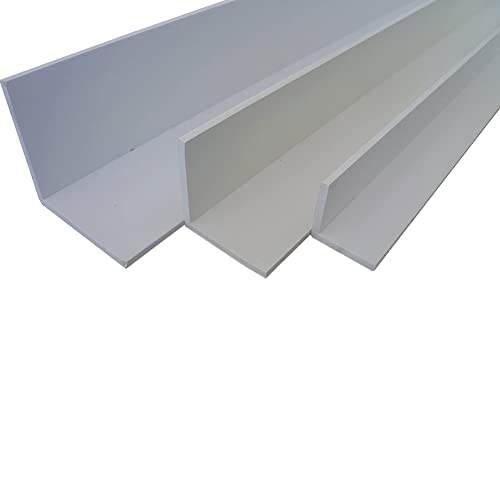 B&T Metall Kunststoffwinkel Hart PVC weiß 60x60x2,5 mm Länge 2 mtr von B&T Metall