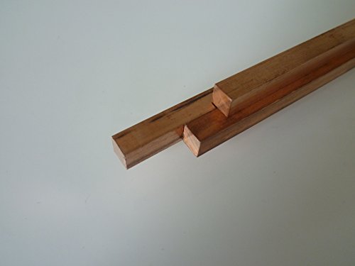 B&T Metall Kupfer E CU Vierkantstangen 10x10 mm, 3 Stück à ca. 995 mm (3 Meter Stange aufgeteilt) von B&T Metall