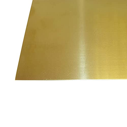 B&T Metall Messingblech 1,0 mm stark aus Ms63 (CuZn37), Oberfläche blank im Zuschnitt bis Größe 100 x 1000 mm (10 x 100 cm) von B&T Metall